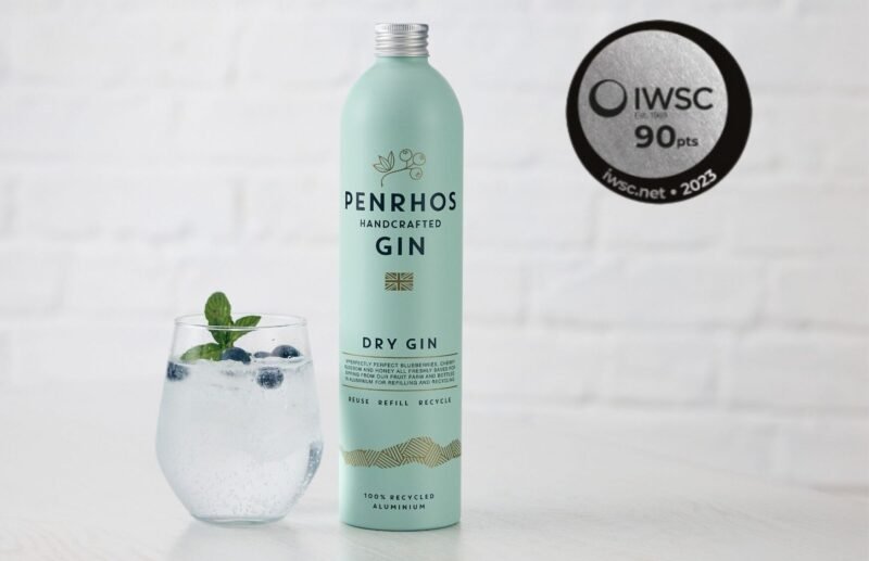 Penrhos London Dry Gin with a G&T and IWSC award